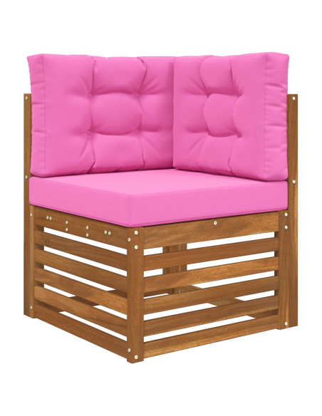 Cuscino per divano da esterno 3 pcs Rosa Poliestere