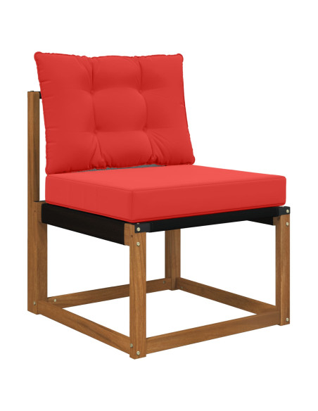 Cuscino per divano da esterno 2 pcs Rosso Poliestere