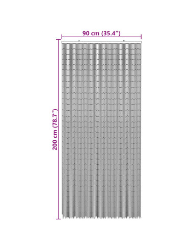 Tenda per Porta Antinsetti multicolore 200 x 100 cm Bambù