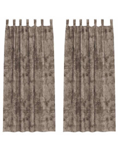 Tende in Velluto 2 pcs Cappuccino 260 x 140 cm Velluto 2