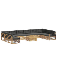 Set divani Legno di Acacia Massello 2