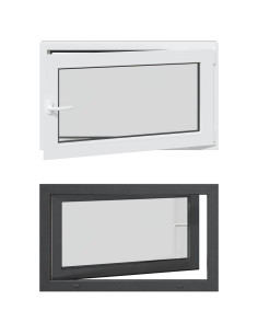 Finestra per Soffitta RISOR Antracite 100 x 60 cm PVC e Vetro 2