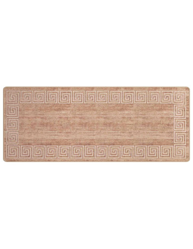 Runner Tappeto MARSA Bianco 100 x 350 cm Poliestere e PVC