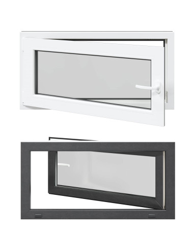 Finestra per Soffitta RISOR Antracite 100 x 50 cm PVC e Vetro
