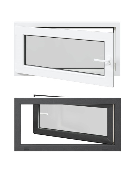 Finestra per Soffitta RISOR Antracite 100 x 50 cm PVC e Vetro