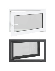 Finestra per Soffitta RISOR Antracite 100 x 60 cm PVC e Vetro 2