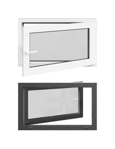 Finestra per Soffitta RISOR Antracite 100 x 60 cm PVC e Vetro