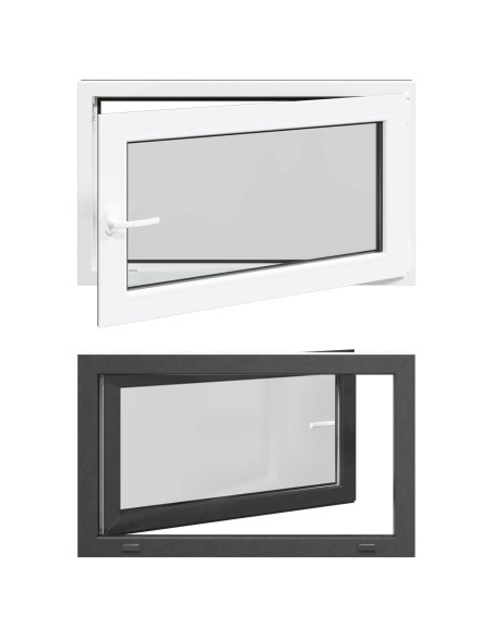 Finestra per Soffitta RISOR Antracite 100 x 60 cm PVC e Vetro