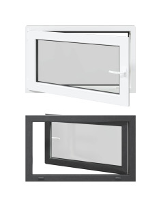 Finestra per Soffitta RISOR Antracite 100 x 60 cm PVC e Vetro 2