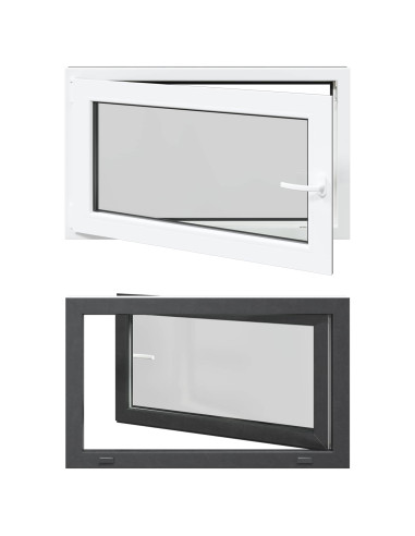 Finestra per Soffitta RISOR Antracite 100 x 60 cm PVC e Vetro