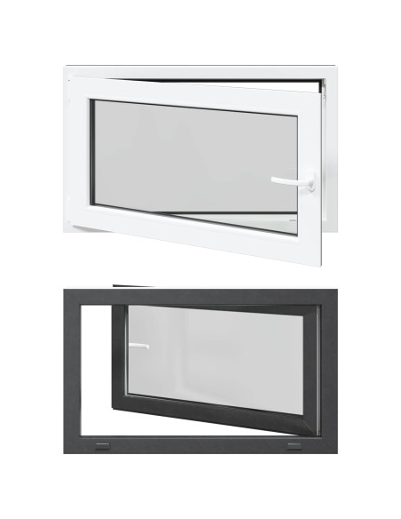 Finestra per Soffitta RISOR Antracite 100 x 60 cm PVC e Vetro