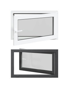 Finestra per Soffitta RISOR Antracite 100 x 70 cm PVC e Vetro 2