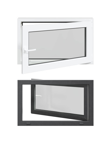 Finestra per Soffitta RISOR Antracite 100 x 70 cm PVC e Vetro