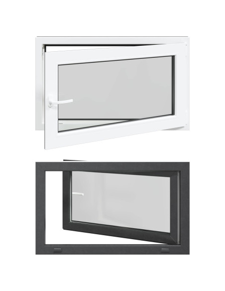 Finestra per Soffitta RISOR Antracite 100 x 70 cm PVC e Vetro