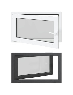 Finestra per Soffitta RISOR Antracite 100 x 70 cm PVC e Vetro 2