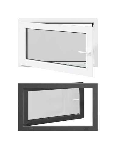 Finestra per Soffitta RISOR Antracite 100 x 70 cm PVC e Vetro
