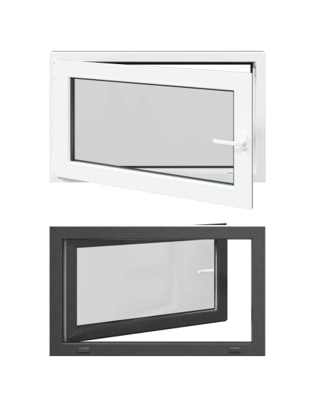 Finestra per Soffitta RISOR Antracite 100 x 70 cm PVC e Vetro