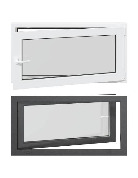 Finestra per Soffitta RISOR Antracite 110 x 60 cm PVC e Vetro