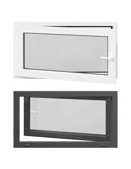Finestra per Soffitta RISOR Antracite 110 x 70 cm PVC e Vetro