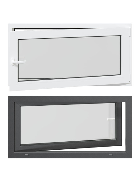 Finestra per Soffitta RISOR Antracite 120 x 60 cm PVC e Vetro