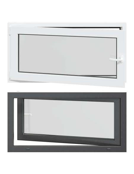Finestra per Soffitta RISOR Antracite 120 x 60 cm PVC e Vetro