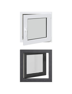 Finestra per Soffitta RISOR Antracite 50 x 50 cm PVC e Vetro 2