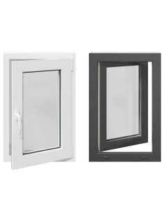 Finestra per Soffitta RISOR Antracite 50 x 75 cm PVC e Vetro 2
