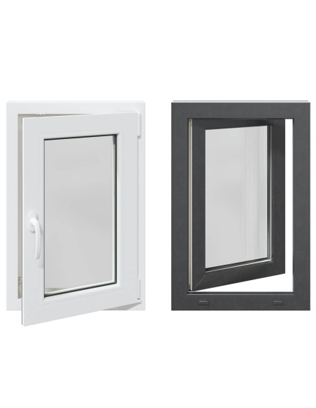 Finestra per Soffitta RISOR Antracite 50 x 75 cm PVC e Vetro