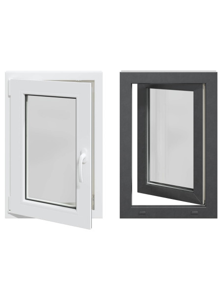 Finestra per Soffitta RISOR Antracite 50 x 75 cm PVC e Vetro