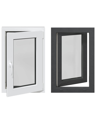 Finestra per Soffitta RISOR Antracite 60 x 80 cm PVC e Vetro