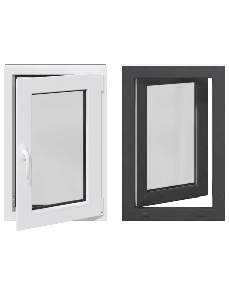 Finestra per Soffitta RISOR Antracite 60 x 80 cm PVC e Vetro