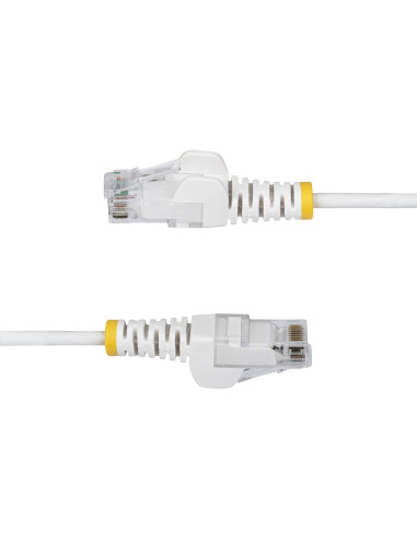 StarTech.com Cavo Ethernet CAT6 Bianco da 5m Patch UTP con Plug RJ45 Antigroviglio e Rilievi di Trazione, Cavo Lan Slim in Rame 