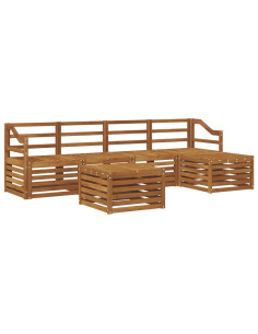 Set divani 6 pcs Naturale Legno di Acacia Massello 2