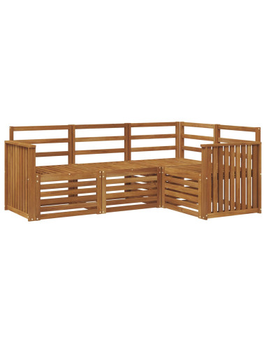 Set divani 4 pcs Naturale Legno di Acacia Massello