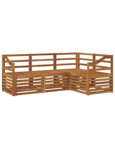Set divani 4 pcs Naturale Legno di Acacia Massello