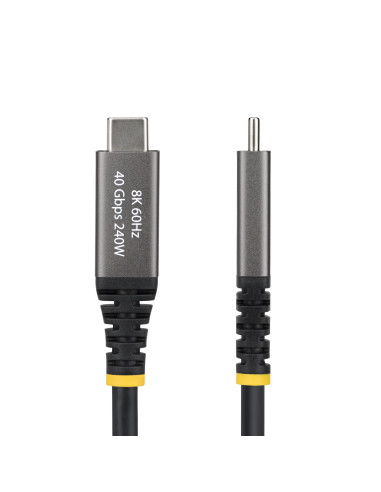 StarTech.com Cavo USB4 da 2m, 40 Gbps, Cavo USB-C Attivo, 240W PD, 8K 60Hz / 4K 240 Hz DP2.1 DP40, Rivestimento in TPE, Compatib
