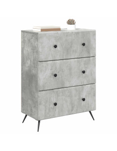 Mobile con Cassetti Grigio Cemento 66 x 34,5 x 90 cm 2