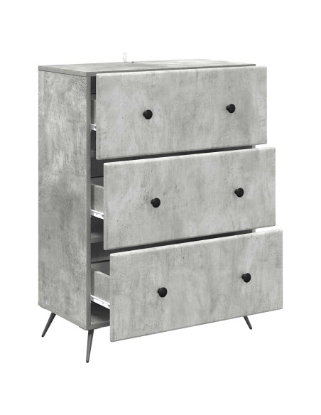Mobile con Cassetti Grigio Cemento 66 x 34,5 x 90 cm