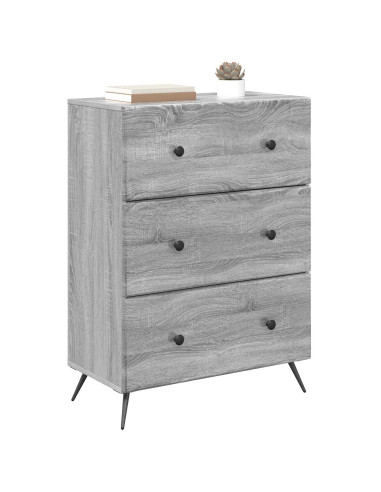 Mobile con Cassetti Grigio Sonoma 66 x 34,5 x 90 cm