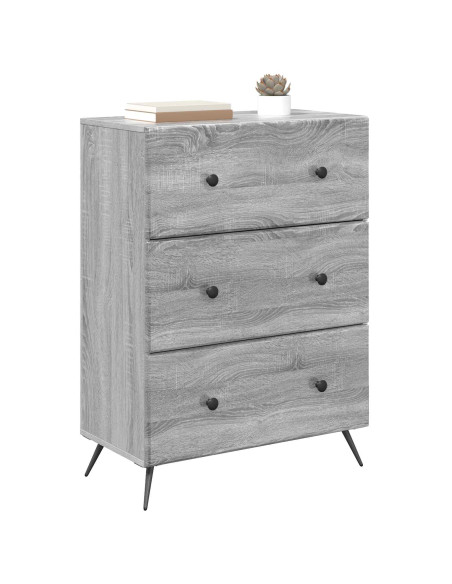 Mobile con Cassetti Grigio Sonoma 66 x 34,5 x 90 cm