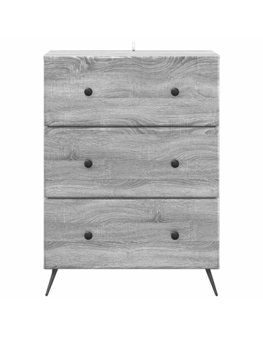 Mobile con Cassetti Grigio Sonoma 66 x 34,5 x 90 cm