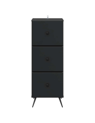 Mobile con Cassetti Nero 33 x 34,5 x 90 cm Legno ingegnerizzato