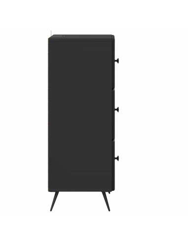 Mobile con Cassetti Nero 33 x 34,5 x 90 cm Legno ingegnerizzato