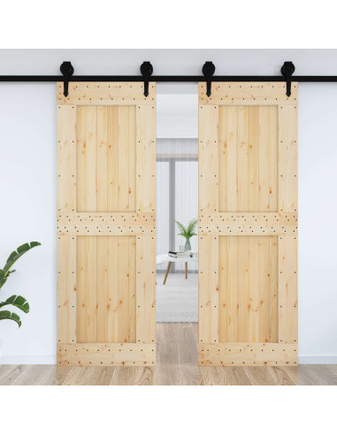 Porta NARVIK Naturale 80 x 210 cm Legno di pino solido