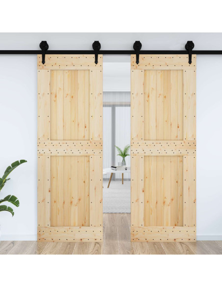 Porta NARVIK Naturale 80 x 210 cm Legno di pino solido
