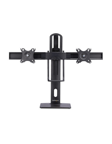 StarTech.com Supporto da Tavolo per Due Monitor- Staffa con barra trasversale per 2 Schermi da 27" VESA 75x75/100x100, altezza r