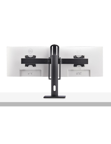StarTech.com Supporto da Tavolo per Due Monitor- Staffa con barra trasversale per 2 Schermi da 27" VESA 75x75/100x100, altezza r