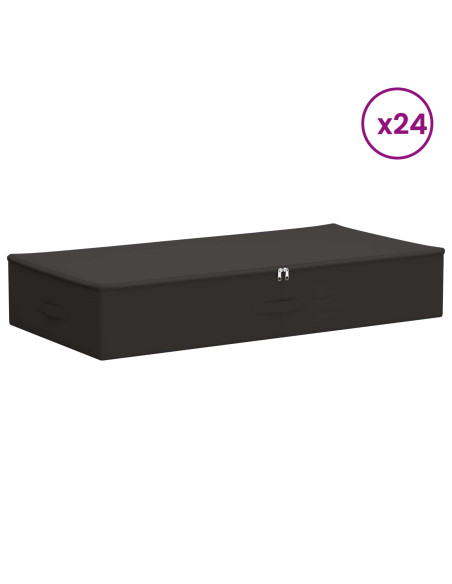 Scatola di Stoccaggio 24 pcs Antracite 100 x 50 x 18 cm