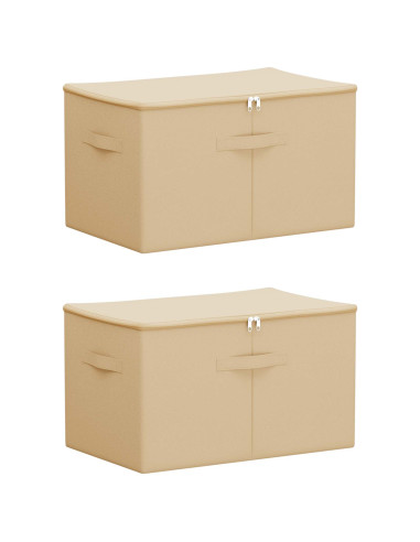 Scatola di Stoccaggio 2 pcs Crema 55 x 35 x 32 cm