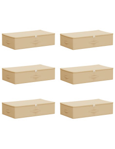 Scatola di Stoccaggio 6 pcs Crema 70 x 40 x 18 cm 2